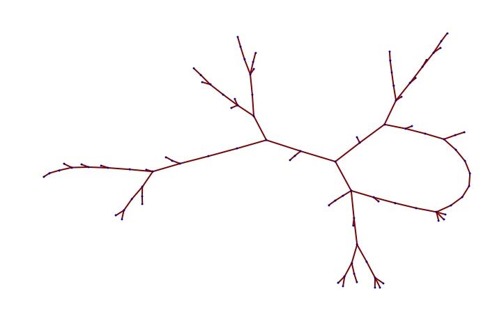A random network generated with Mathematica